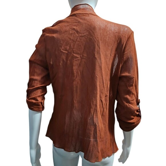 Soft Surroundings Front Tie Swim Coverup in Rust Brown - Picture 3 of 6